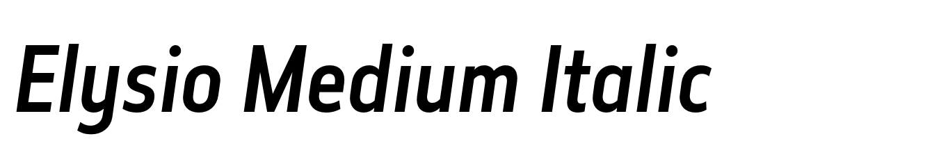 Elysio Medium Italic